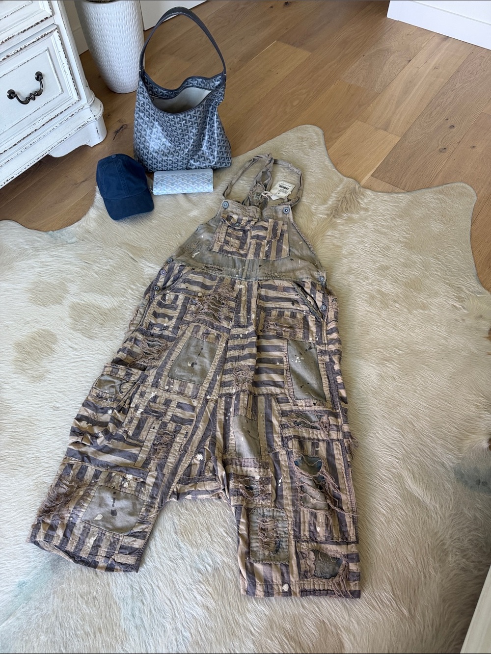 Magnolia Pearl Patchwork Frankie Overalls